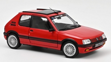 184846 Peugeot 205 GTi 1.9 PTS deco 1991 Vallelunga Red 1:18